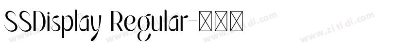 SSDisplay Regular字体转换